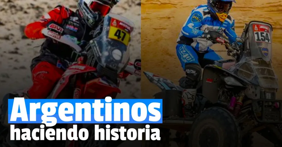 Dos argentinos hicieron historia en el Dakar: Benavides se consagró en motos y Andújar en cuatriciclos