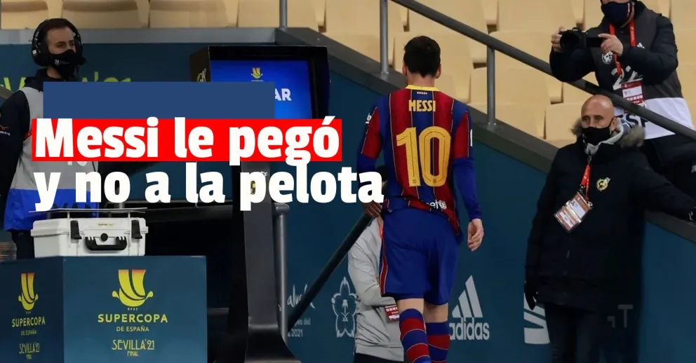 El 10 de Barcelona le dio una trompada a Villalibre  el VAR lo vio