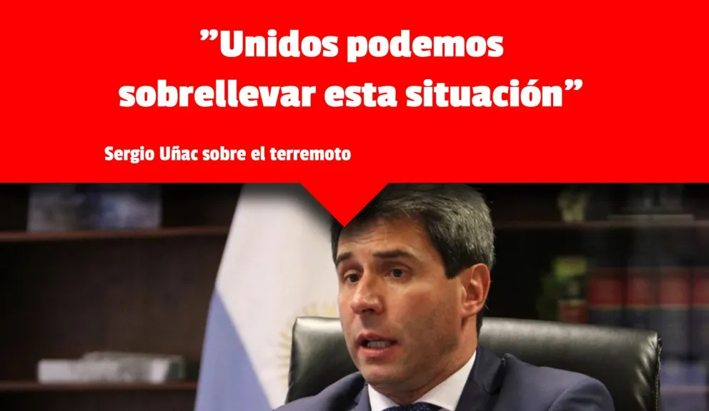Sergio Uñac pide calma tras el fuerte terremoto