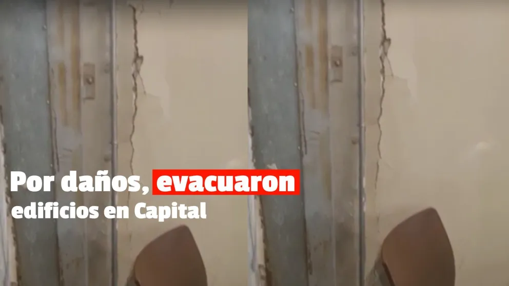 Evacuaron edificios en Capital por grietas
