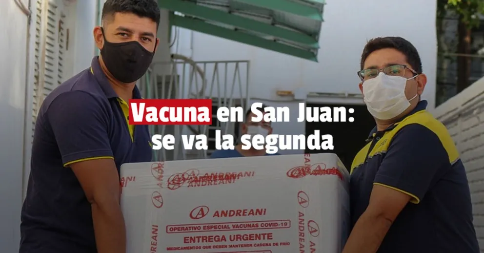 Llegó la segunda tanda de vacunas a San Juan
