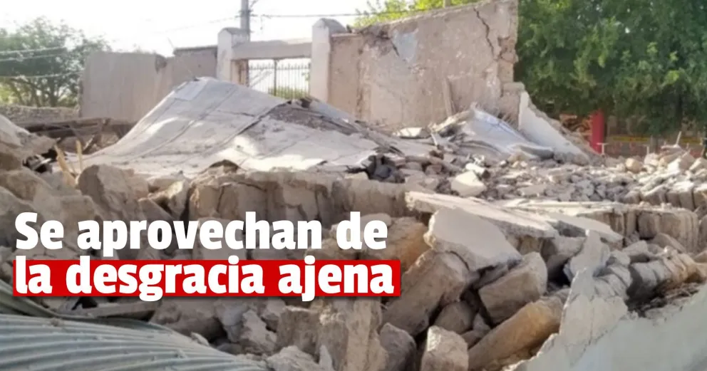 Robaron en una casa derrumbada mientras sus dueños estaban evacuados