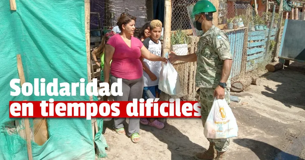 El Ejército Argentino asistió a damnificados por el terremoto