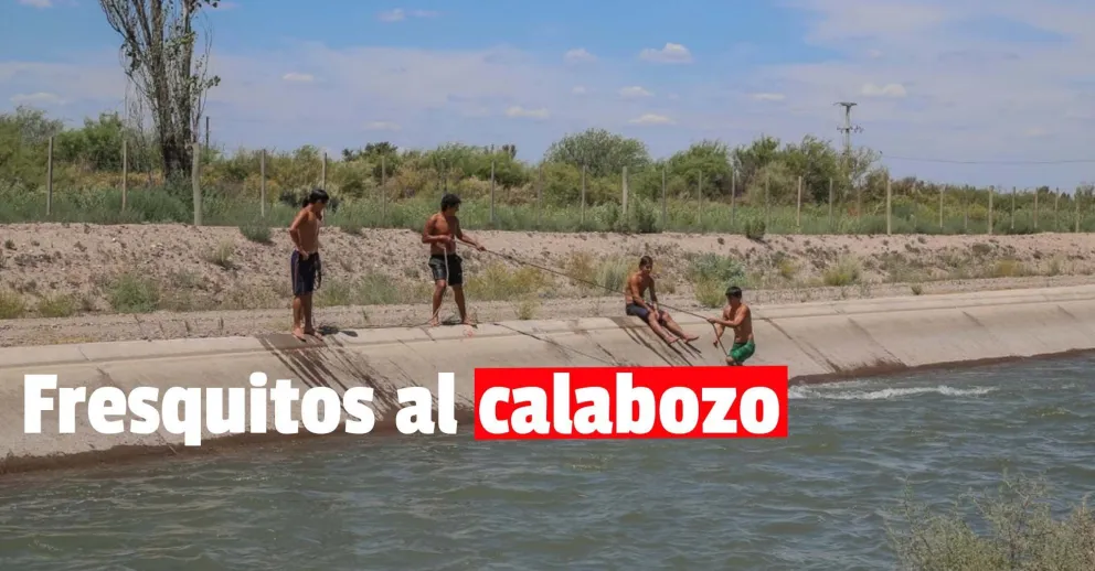 Seis cauceteros fueron detenidos por bañarse en un canal