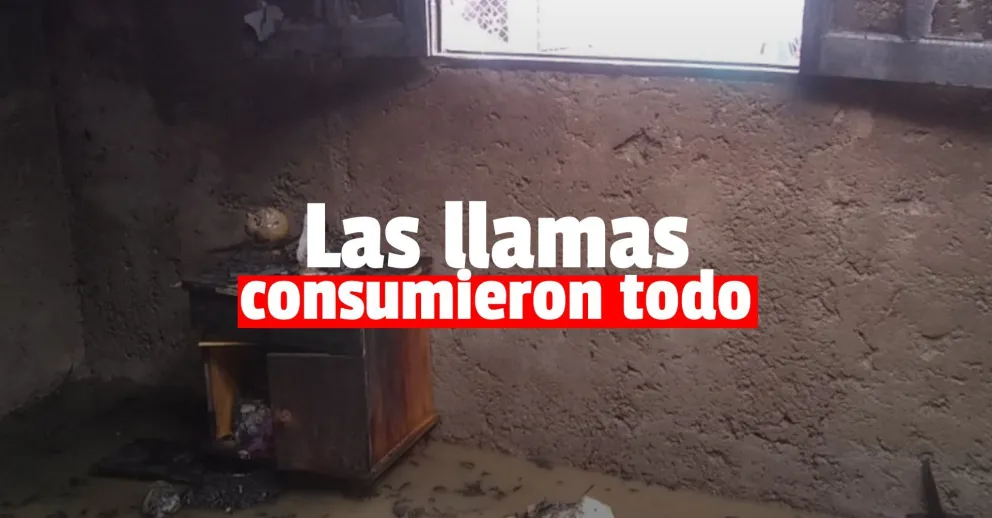 Ardió una vivienda de Pocito y una familia sufrió grandes pérdidas materiales