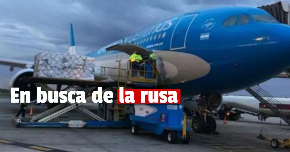 Esta noche sale el tercer vuelo de Aerolíneas Argentinas en busca de la vacuna Sputnik V
