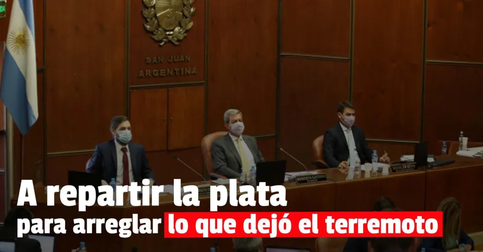 Terremoto: aprobaron la distribución de ayuda económica para los municipios
