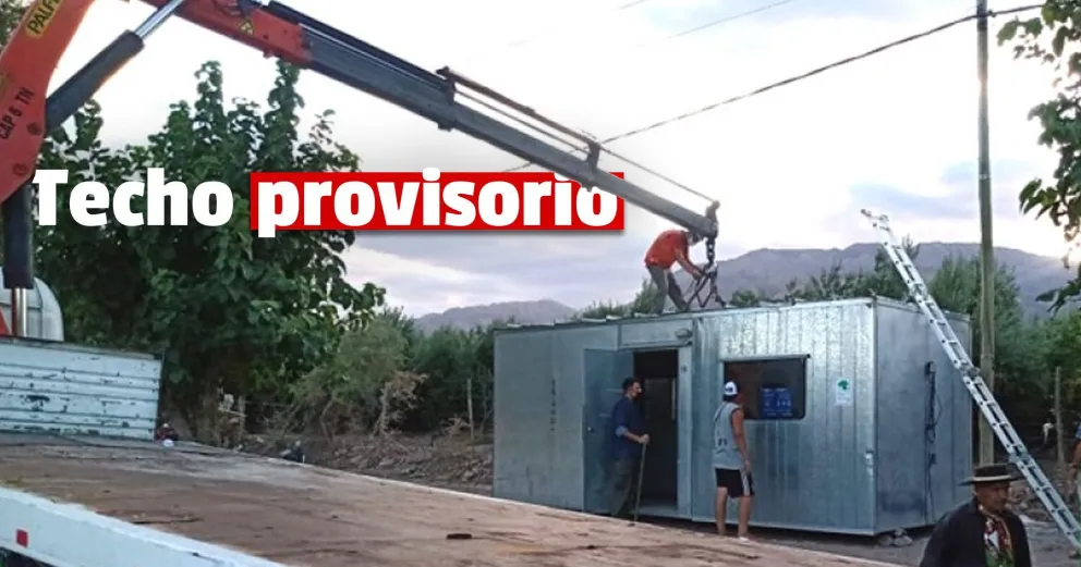 Comenzaron a instalar los módulos de emergencia para los damnificados por el terremoto