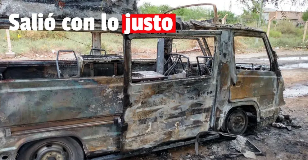 Susto en 25 de Mayo por el incendio de un vehículo