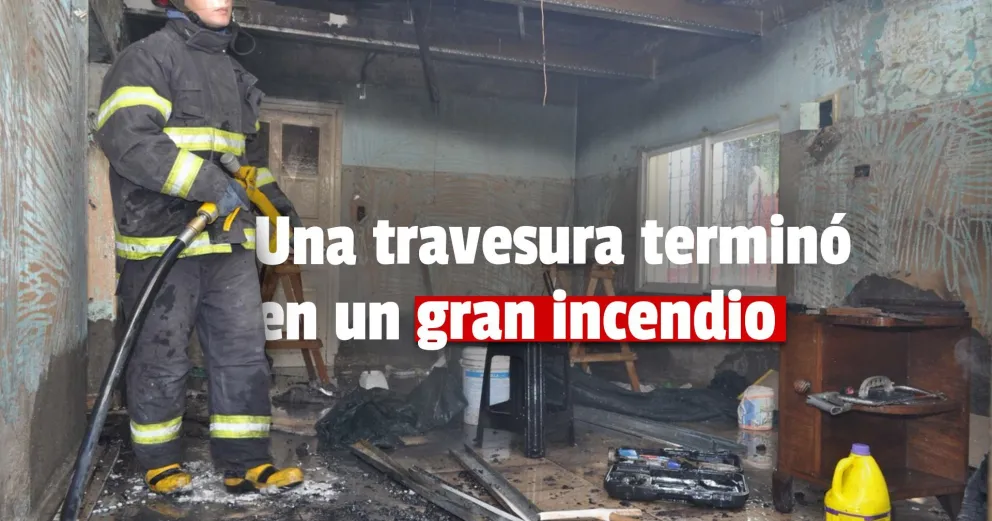 Un niño jugaba con un encendedor y terminó incendiando su casa