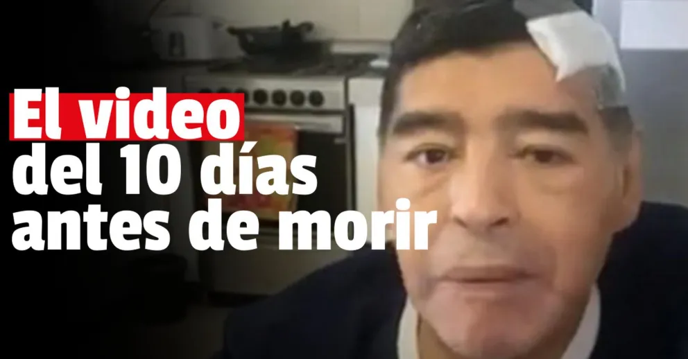 Se conoció un video de Maradona días antes de morir