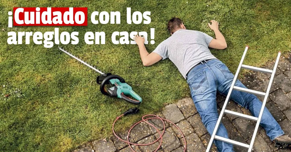 Arreglaba su casa, cayó de una escalera y sufrió una fractura expuesta