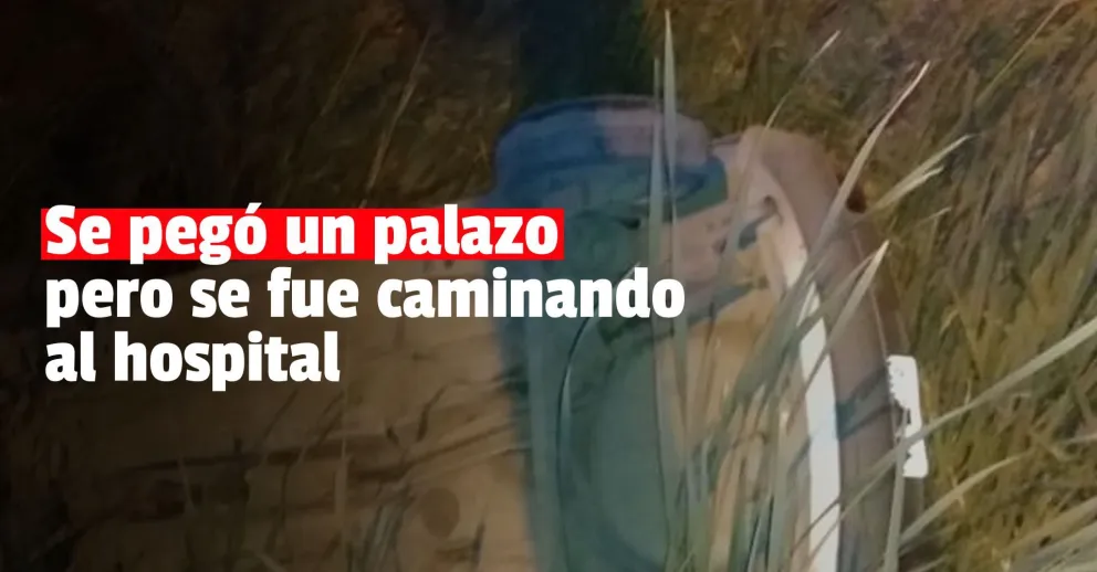 Vuelco con suerte: caminando se fue al centro de salud