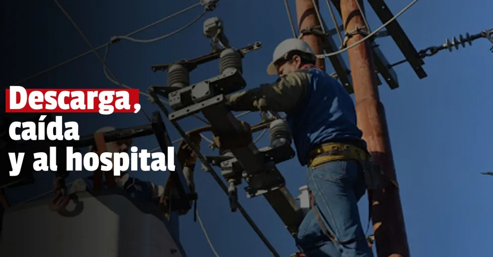 Dos empleados de una telefonía recibieron una descarga y terminaron en el hospital