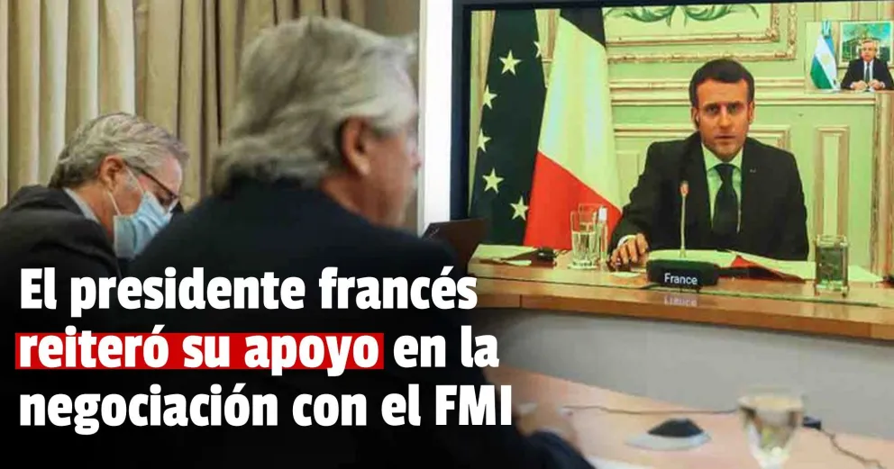 Alberto Fernández mantuvo una videoconferencia con Macron