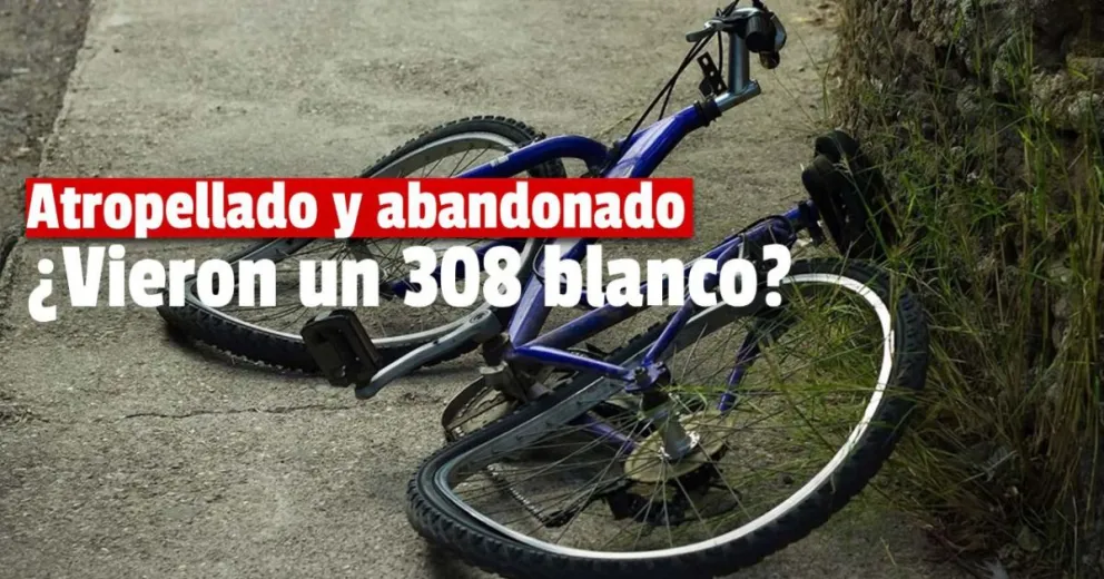 Un ciclista quedó tirado luego de que lo chocaran y abandonaran