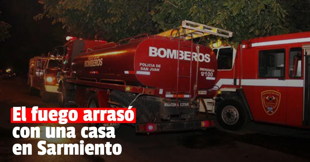 Un incendio dejó con lo puesto a una familia de Sarmiento