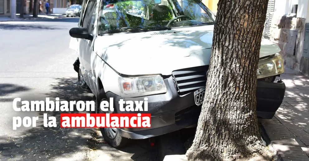 Un taxi chocó contra un árbol y tres mujeres debieron ser internadas