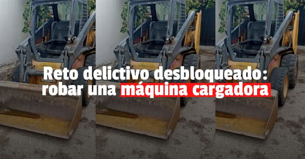 Robaron una máquina cargadora de una obra en construcción