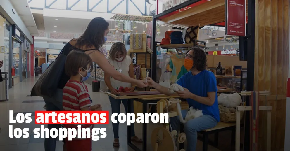 Los artesanos coparon los paseos de compra