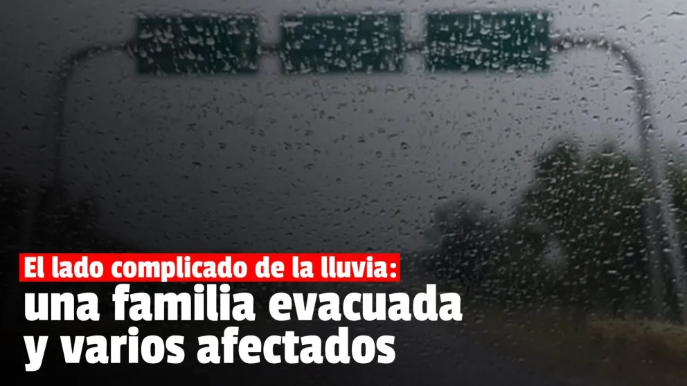Una familia evacuada y varias zonas afectadas por la lluvia