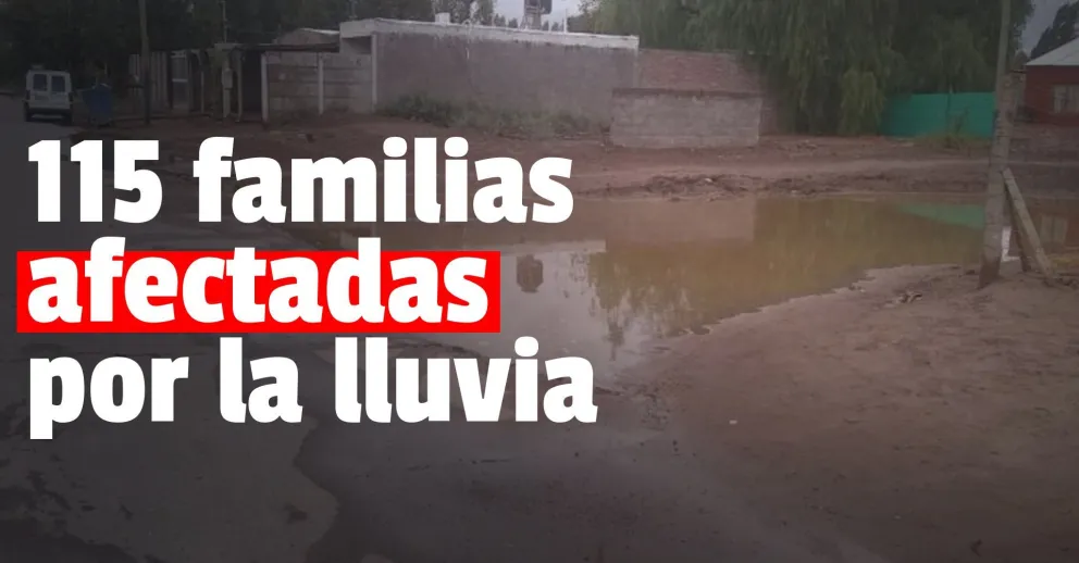 Más de 100 familias tuvieron que ser asistidas tras la intensa lluvia