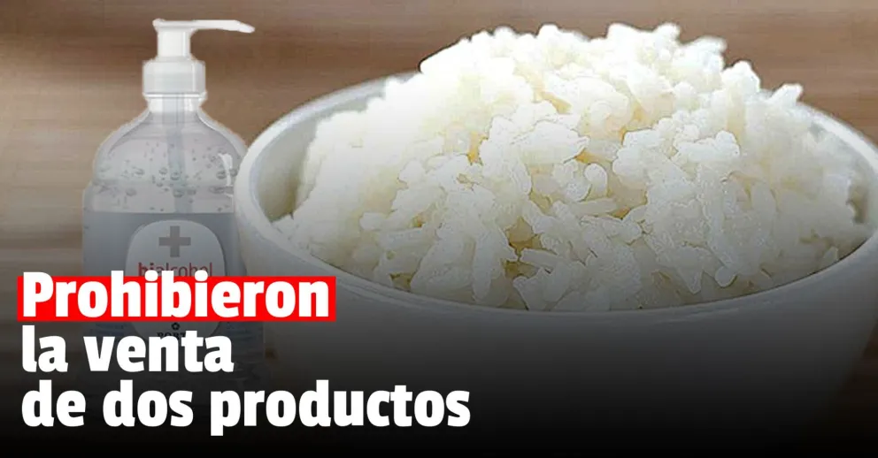 La Anmat prohibió la venta de una marca de arroz y de un alcohol en gel