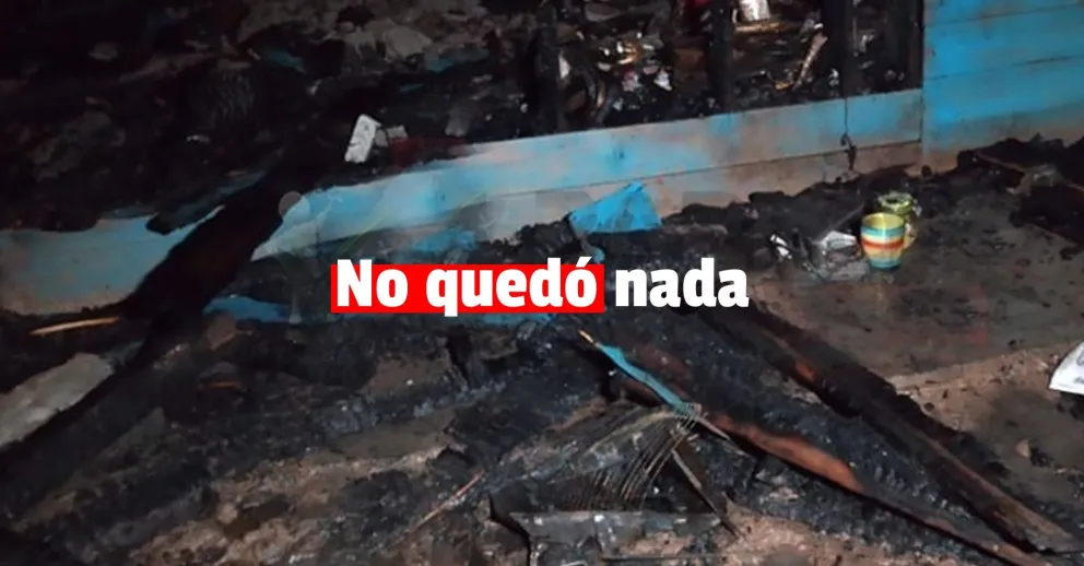 Una familia albardonera perdió su vivienda tras un incendio