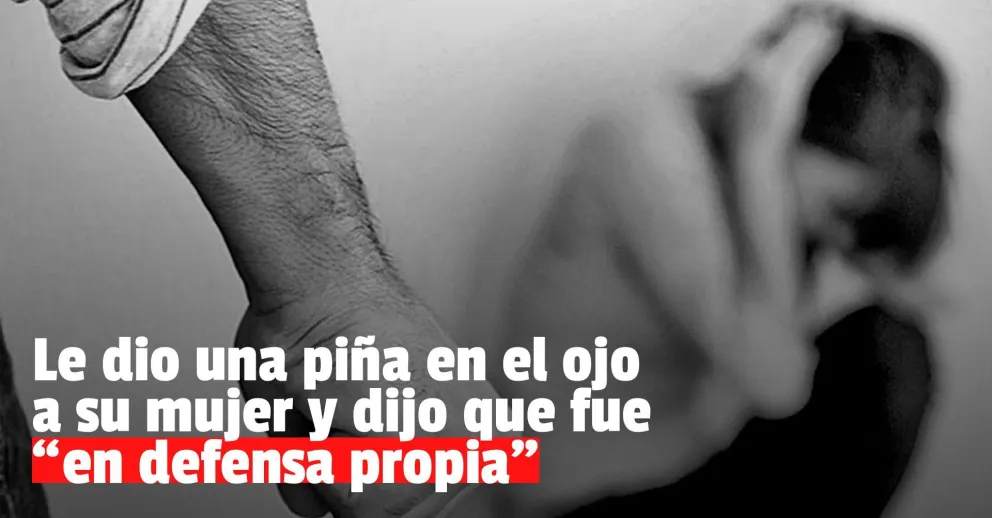 Detenido por darle un golpe en el ojo a su mujer