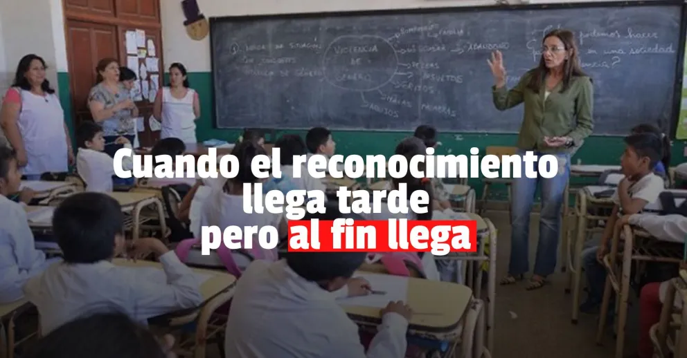 A una maestra jachallera le reconocieron más de medio millón de pesos