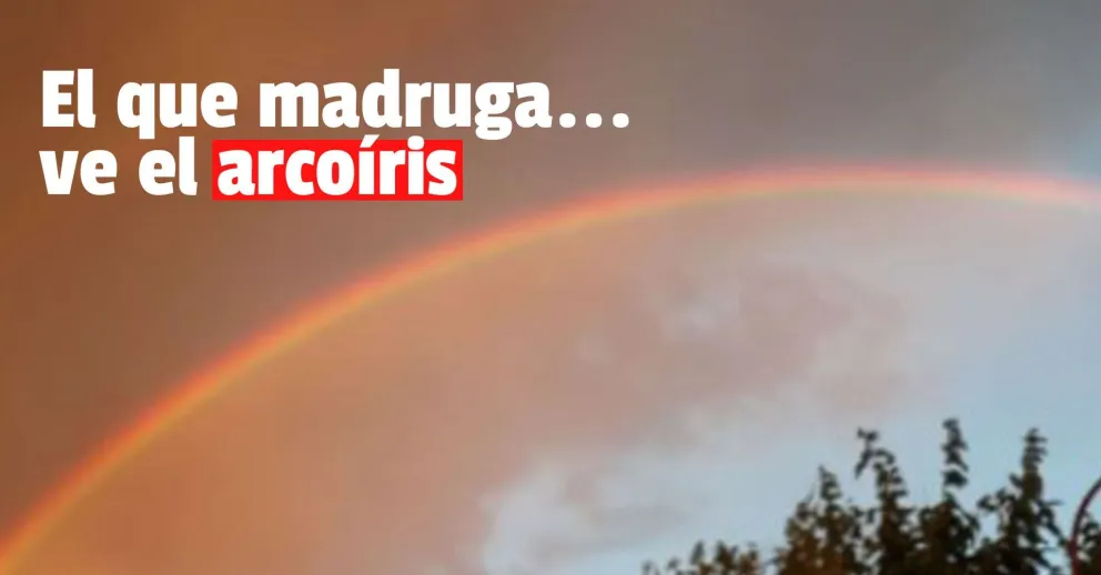 Un arcoíris apareció en el cielo y sus fotos coparon las redes
