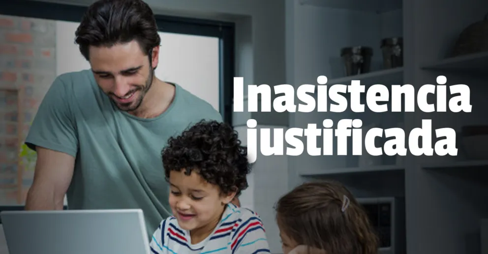 El día de clase virtual, un padre podrá faltar al trabajo