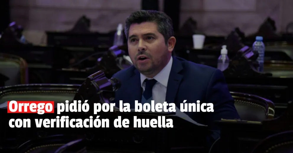 Orrego promovió la boleta única con control por huella dactilar