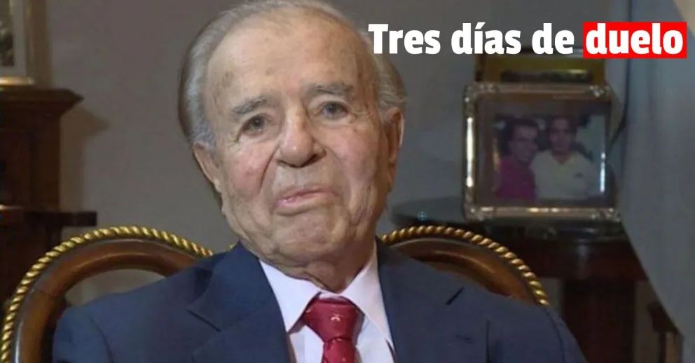 Por la muerte de Menem, San Juan adhirió al decretó nacional por duelo