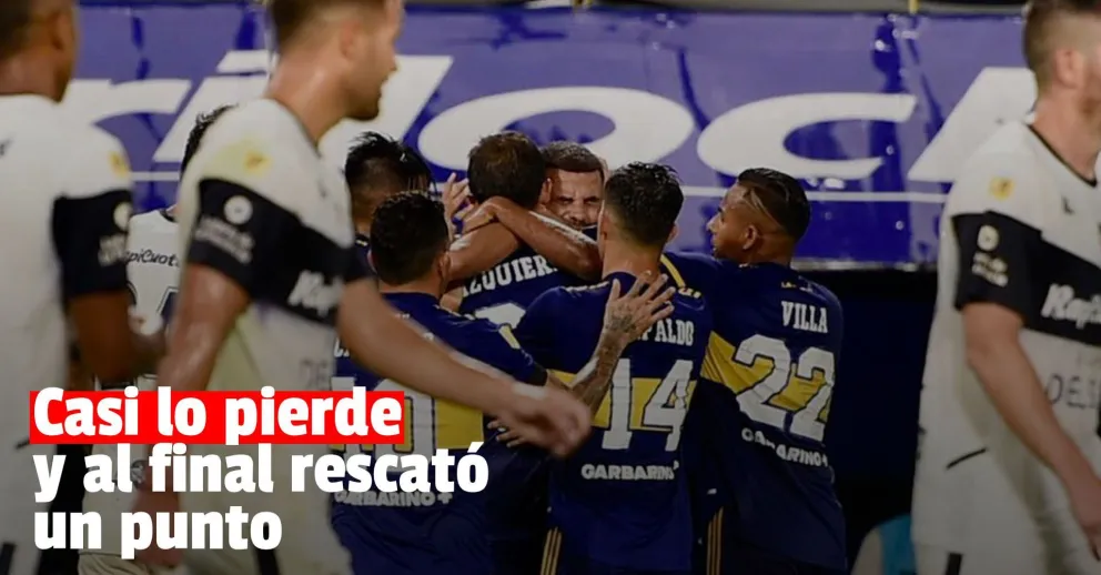 Boca pudo remontar al final y consiguió un empate frente a Gimnasia