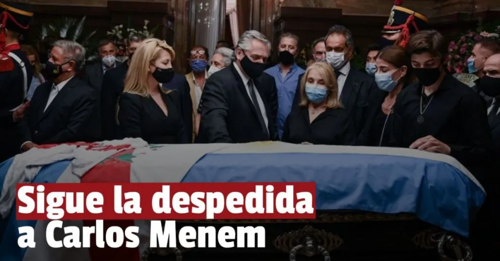 Continúa el velatorio de Carlos Menem en el Senado