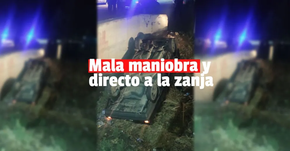 Se fue para el canal y salió solo del auto