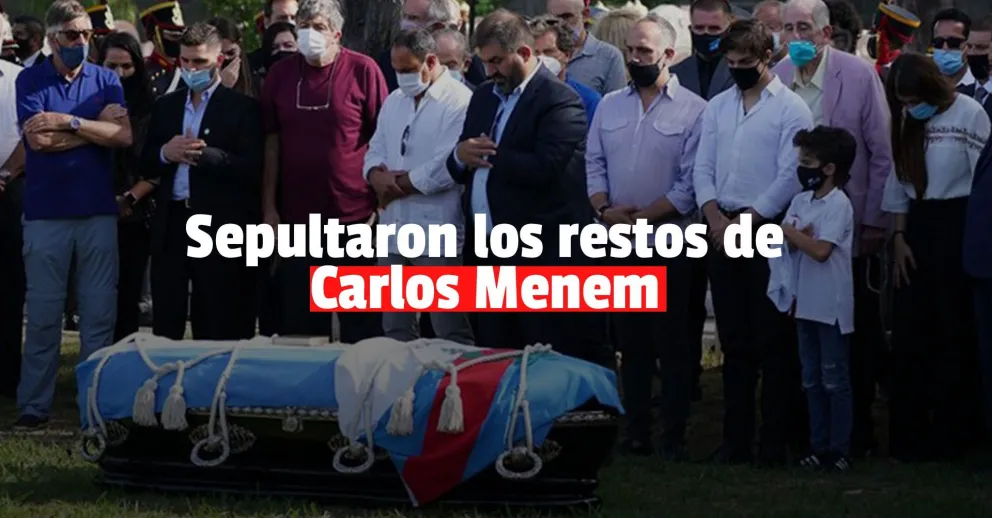 Inhumaron los restos del ex presidente Carlos Menem