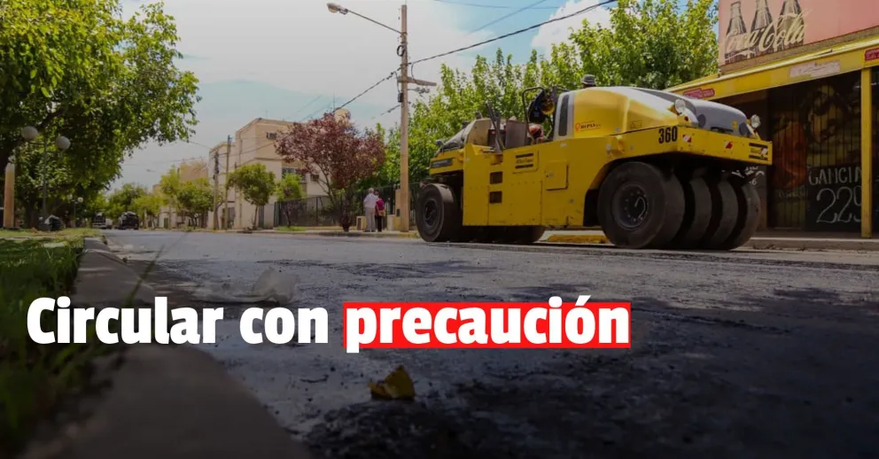 Repavimentan un tramo de avenida Rawson