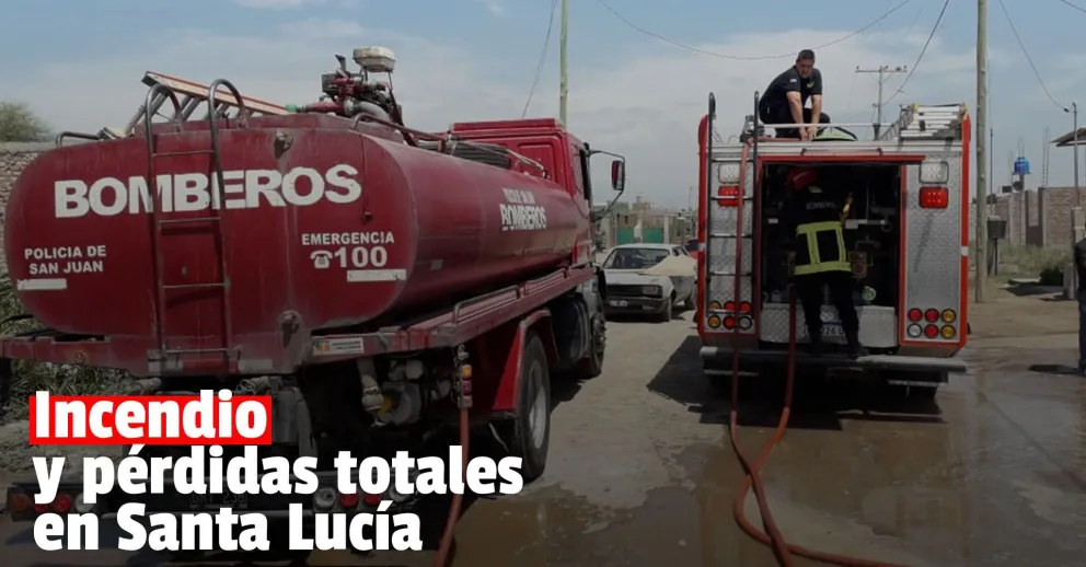 Una familia perdió todo tras un incendio en Santa Lucía