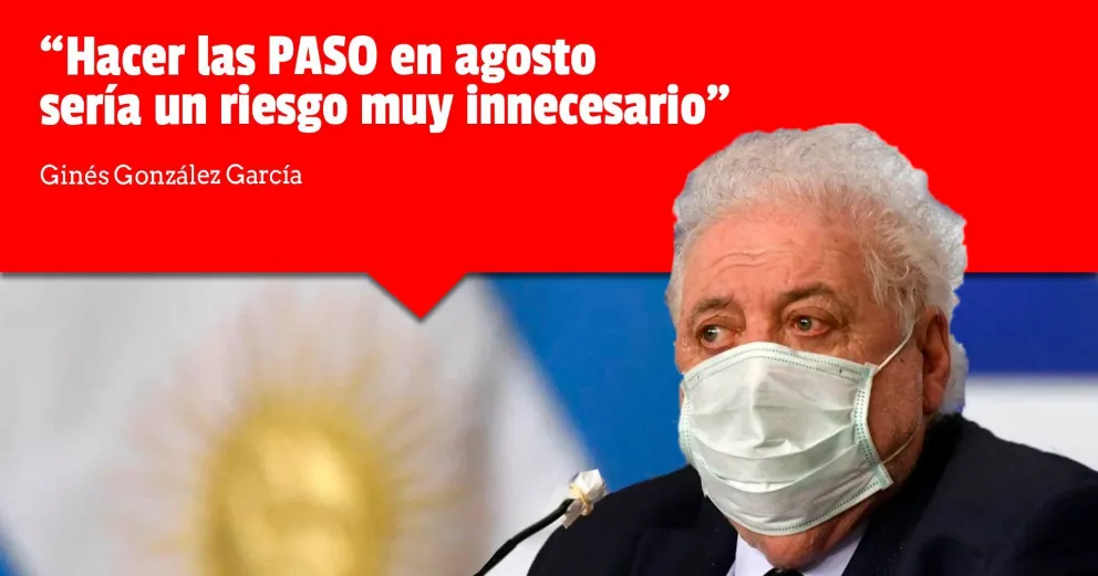 Ginés González García advirtió sobre el riesgo de realizar las PASO