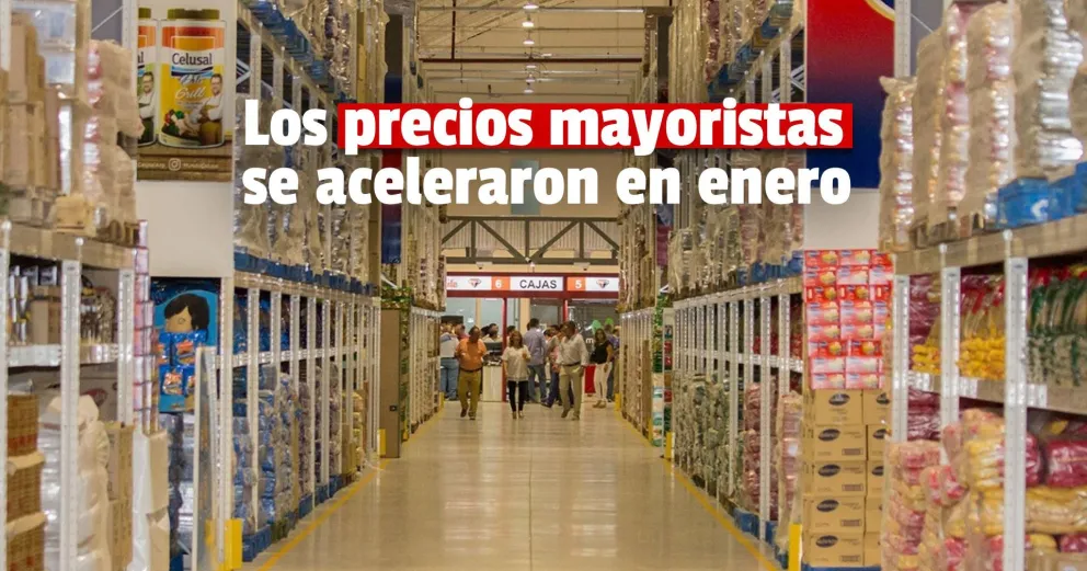 Los precios mayoristas sufrieron un aumento del 5,6% en enero