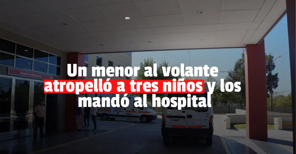 Un menor provocó un siniestro vial en el que tres niños resultaron heridos