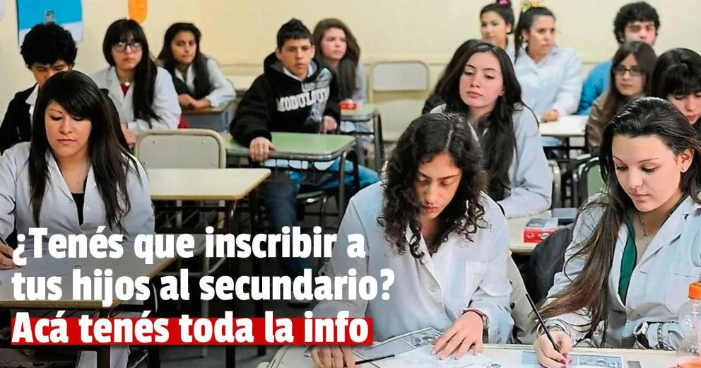 Este es el cronograma de inscripción y reubicación para los alumnos de Nivel Secundario