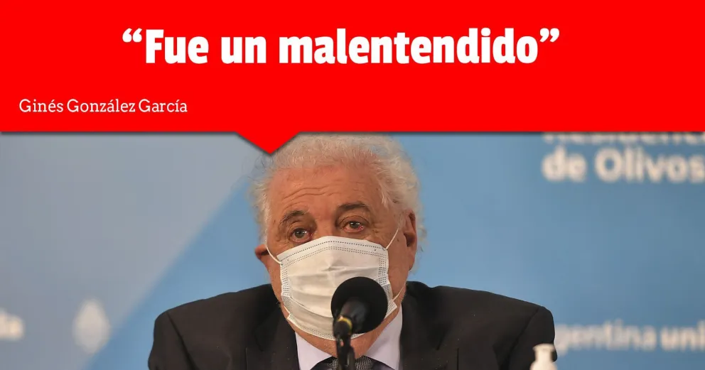 Ginés González García publicó la carta de renuncia