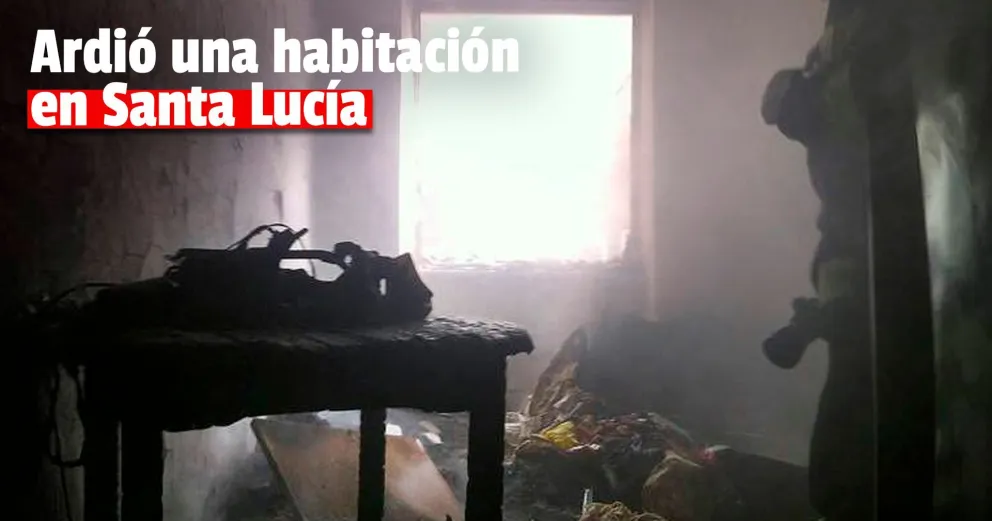 Por un incendio perdió toda una habitación de su domicilio