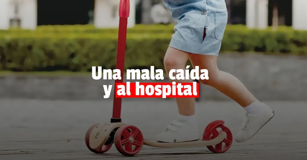 Una nena terminó fracturada tras caerse de un monopatín