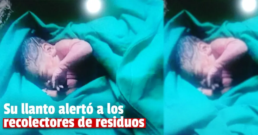 Un recolector de residuos encontró a un bebé recién nacido entre la basura