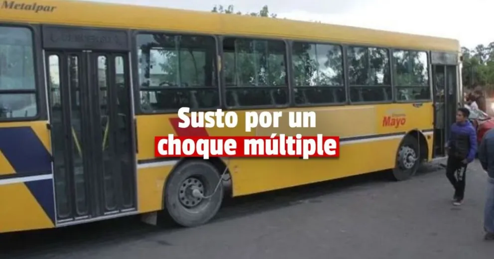 Un accidente de tránsito involucró a tres autos y un colectivo