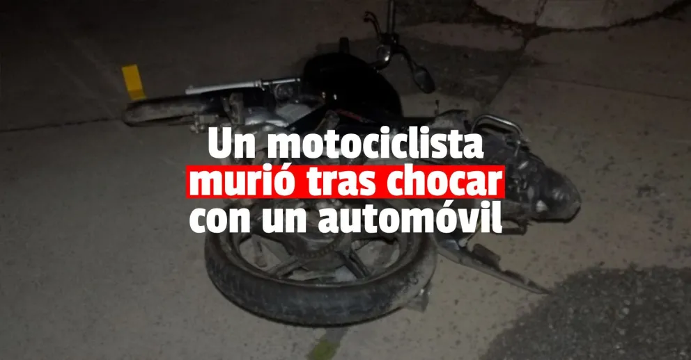 Un choque entre una moto y un auto dejó como saldo un hombre fallecido